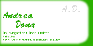 andrea dona business card